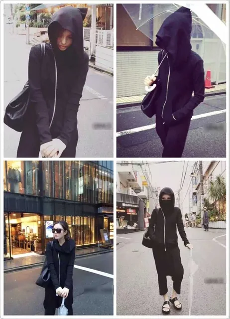 New Hoodies Men zipper Cardigan harajuku black sweatshirts