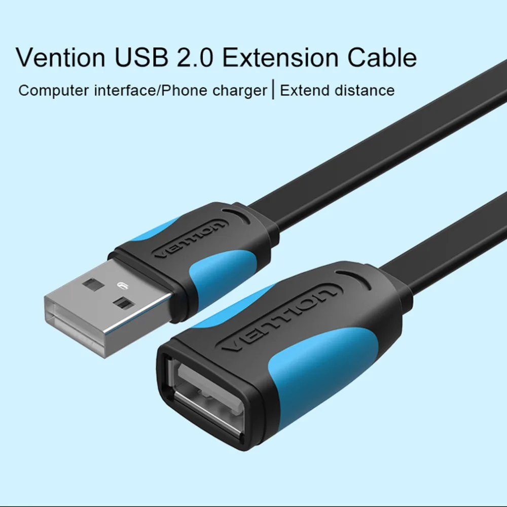 Image Vention USB 2.0 Male to Female USB Cable 1m 1.5m 2m 3m 5m 3FT Extend Extension Cable Cord Extender For PC Laptop
