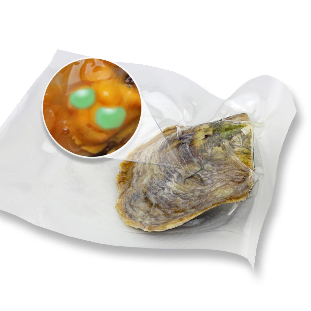 

CLUCI wholesale 100pcs Fresh color saltwater pearls oysters, 6-7mm AAA grade Lime Green Twins Akoya Pearls