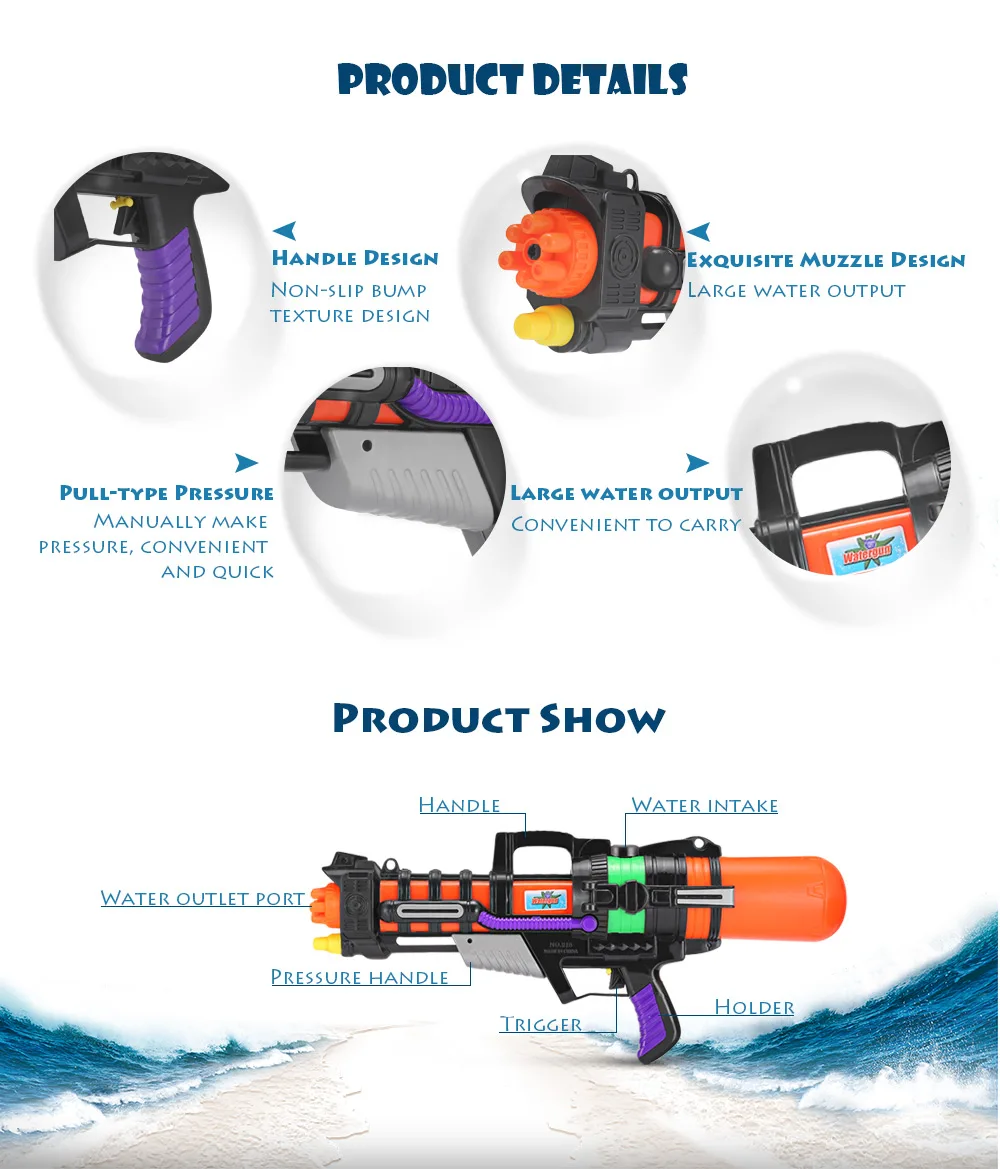 Водяной пистолет, игрушка 918, детский водяной пистолет высокого давления, супер большая емкость, водяной пистолет, дальний пульверизатор, Детские водяные игрушки