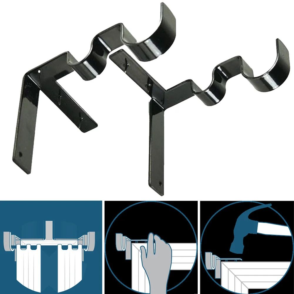 

Stainless Steel Decoration Support Center Window Frame Extensible Double Accessories Curtain Bracket Rod Hang