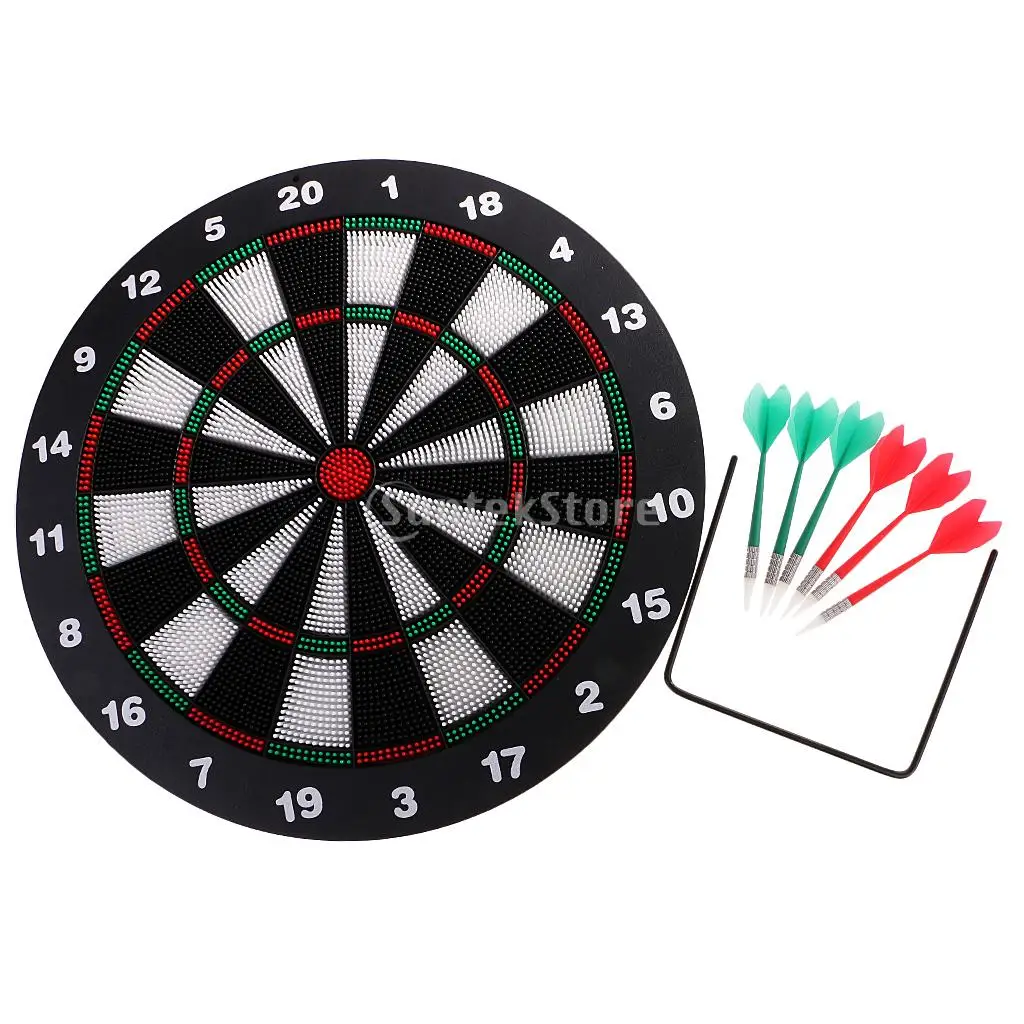 Safety Dart Board Set Fun With Soft Tip Darts For Kids Adults Play Games 42CM