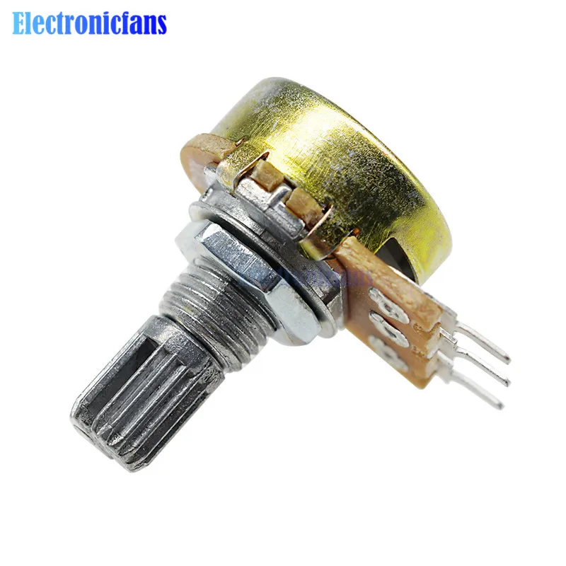 10PCS WH148 B20K Double Dual Linear Potentiomètre 15 mm arbre avec écrou et rondelle