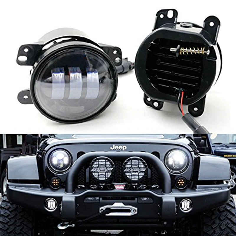 Pair 60W CREE LED Work Light Round White Fog Light for Jeep Wrangler Offroad 4X4 Pair 60W CREE LED Work Light Round White Fog Light for Jeep Wrangler Offroad 4X4