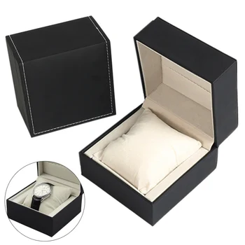 

PU Men Watch Box Display Case Women Jewelry Organizer Display Storage Box Fashion Jewelry Bracelet Storage Box 9.4*9.5*7cm New