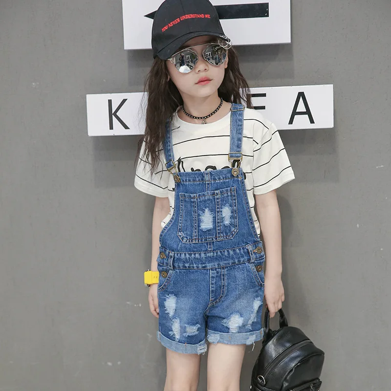 十代の女の子オーバーオールカウボーイ胸当て十代のパンツ子供オーバーオールデニム全体的な服のための2 3 4 5 6 8 10 12 14年 Overalls Aliexpress