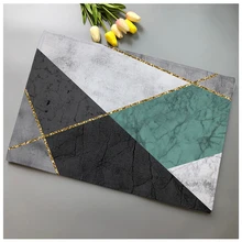 Геометрический мраморный дверной коврик фланелевый коврик нескользящий плюшевый коврик для гостиной прикроватный легко стираемый 40x60 см/50x80 см/40x100 см/60x90 см