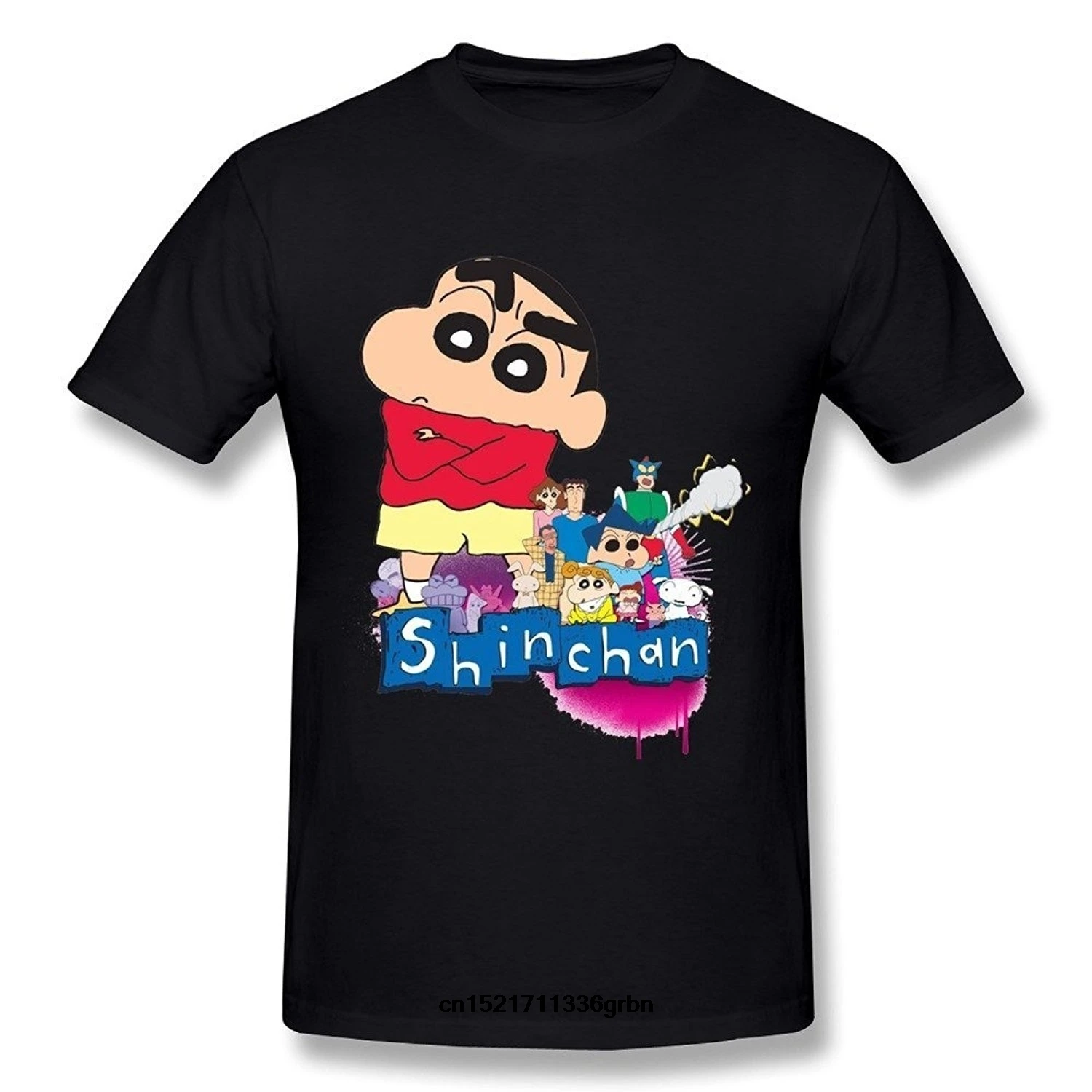 Для мужчин футболка милый забавный Crayon Shin Chan забавная новая wo мужчин|Футболки| |