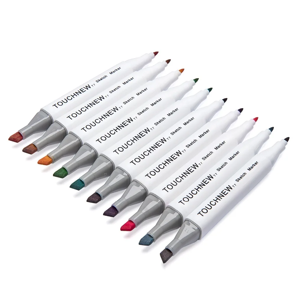 

TOUCHNEW 30Color Art Marker Set-Dual Head Sketch Markers Alcohol Based Ink Sketching Drawing Animation Markers Pen Supplies