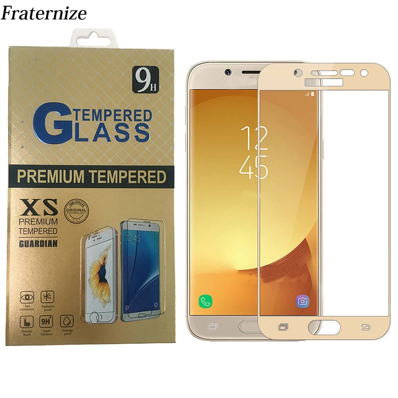 For Samsung Galaxy J3 2017 J330 EU European Version Full Coverage Screen Protector Tempered Glass Protective Cover Film 9H 2.5D