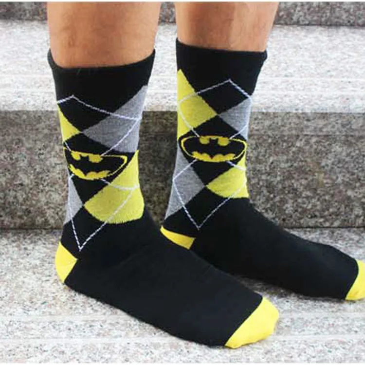 12 пар унисекс Super Hero Супермен Бэтмен Косплэй Гольфы Косплэй носки для Новый год продукт для Для мужчин Для женщин носки