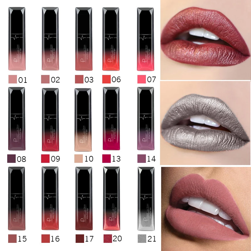 

21 Colors Matt Liquid Lipstick Waterproof Makeup Sexy Red Lips Long Lasting Brand Lip Gloss Nude Metallic Lip Stick Cosmetics
