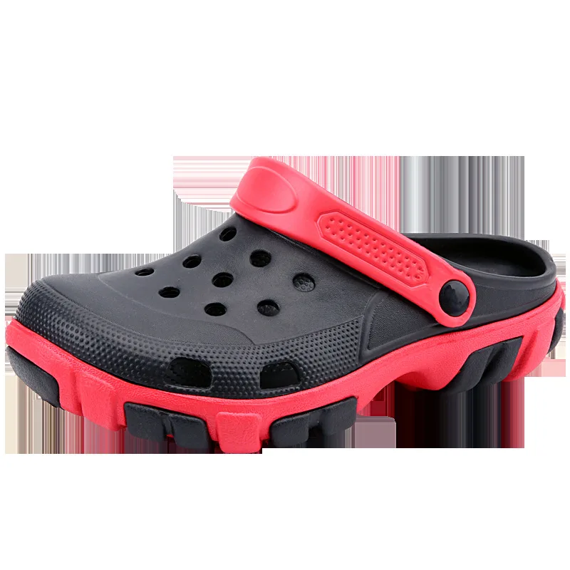 Outdoor Men Sandals Summer Slippers Shoes Croc fashion beach Sandals Casual Flat Slip On Flip Flops Men Hollow Shoes