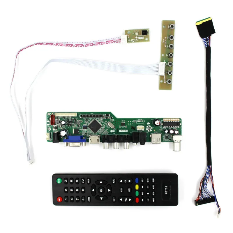 

TV/HDMI/VGA/AV/USB/AUDIO LCD Control Board For B156HW01 LP173WF1 1920x1080 LCD