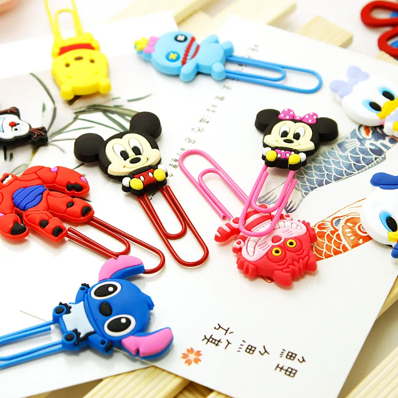 1 PCS Cute Cartoon Characters Paper Clip Bookmark Promotional Gift