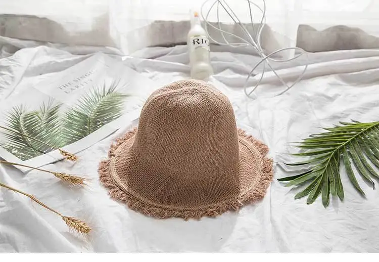 Новая шляпа осенние и зимние Имитация Шерсть рыбак шляпа Мода сырья японский литературный вязать теплые большой горшок cap bucket hat