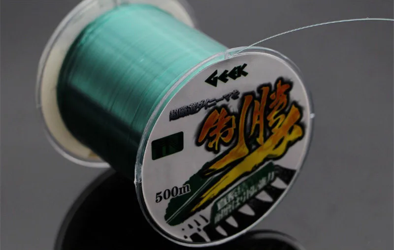 Brand Quality Sinking Fishing Line 500M Transparent Gray Green Nylon Fishing Wire River Lake Sea Fishing Line 10LB-43LB (2)