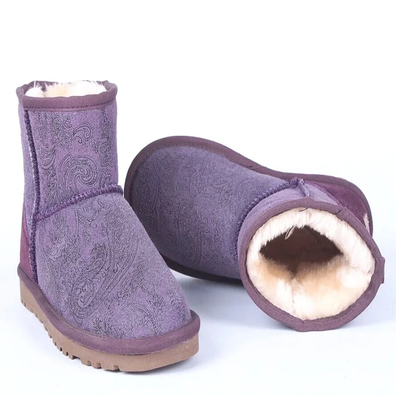 Женские зимние сапоги; зимняя обувь; женские ботинки; Женская обувь в повседневном стиле; Новинка года; распродажа; женские ботинки; короткие ботинки - Цвет: purple 1