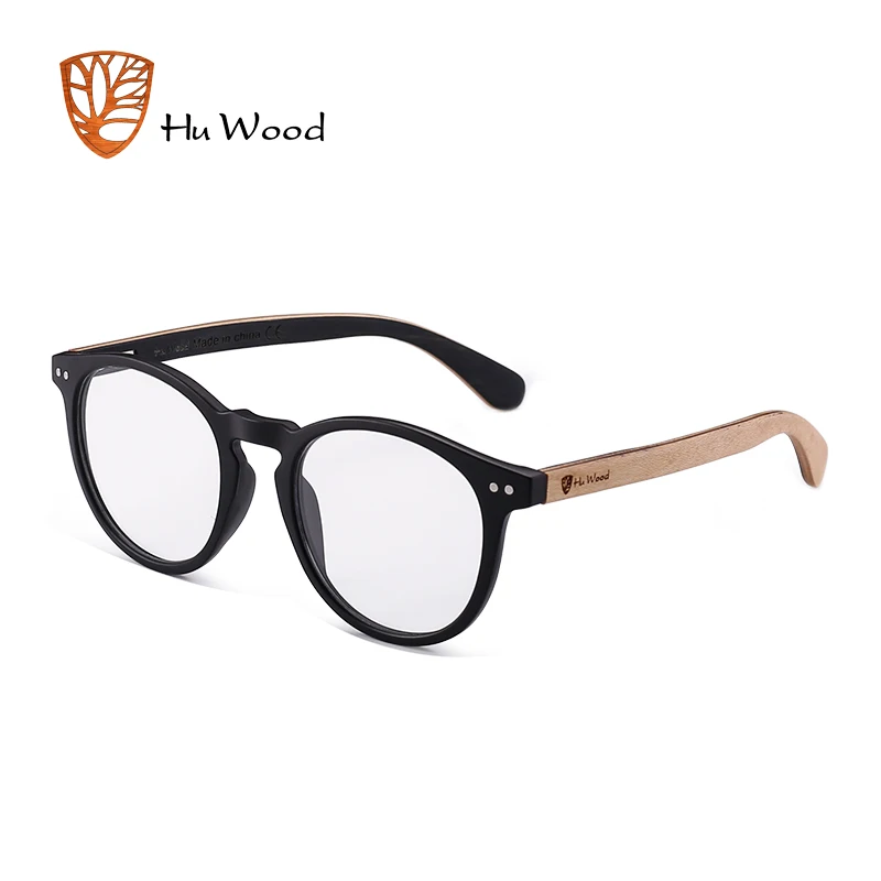 Hu wood Fashion Women Glasses Frame Men Eyeglasses Frames Vintage Round