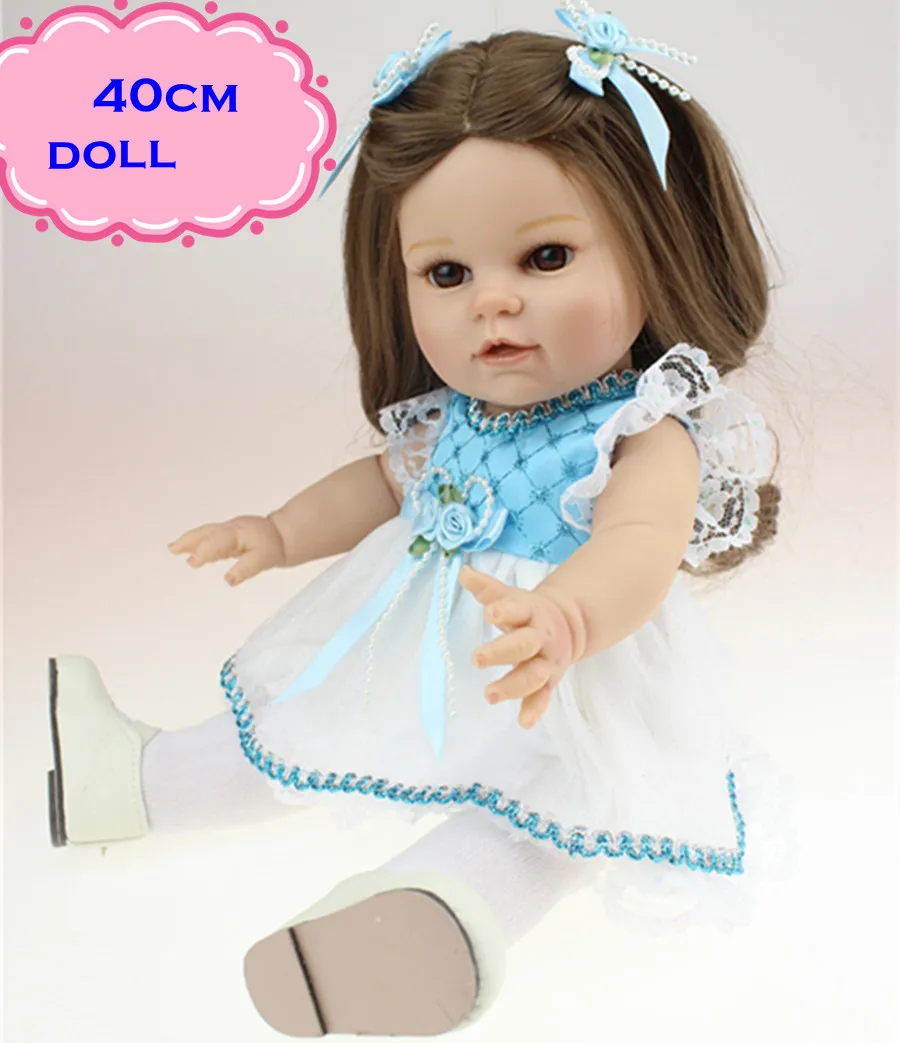 

New Mini Cute Style Free Shipping American Girl Doll About 40cm Alive Reborn Baby Born Doll Best Munecas Toys Dolls For Girls