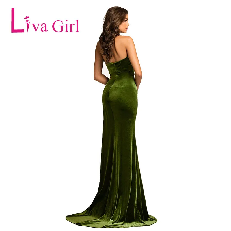 Green-Thigh-High-Split-Velvet-Evening-Gown-LC610993-9-2