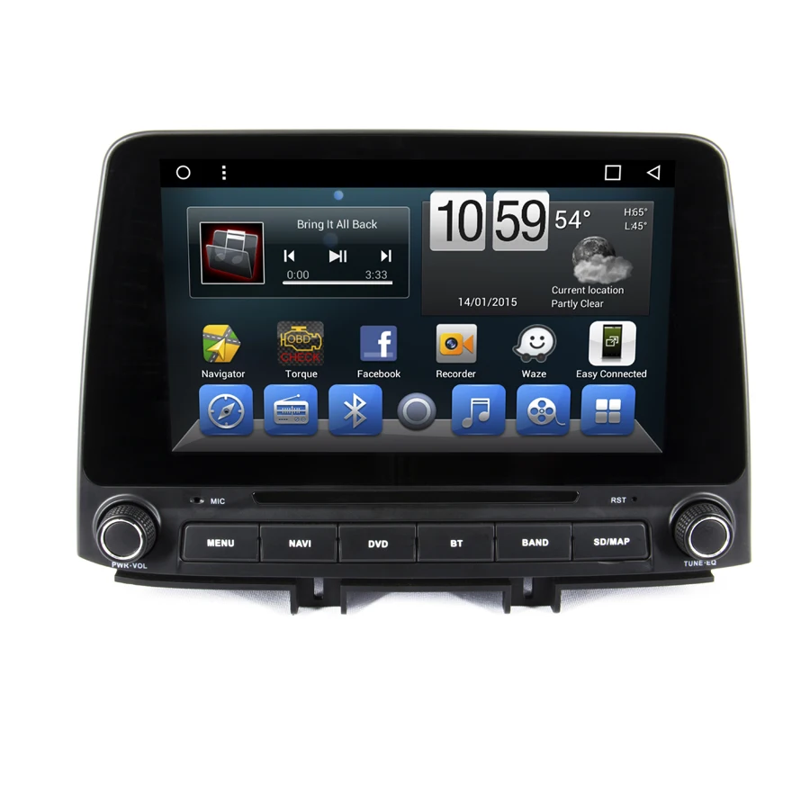 Best Navirider Android 8.1.0 octa core car dvd player for Hyundai Elantra 2017 gps+glosnass multimedia head Unit stereo autoradio 1