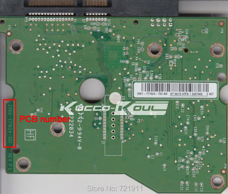 

HDD PCB logic board circuit board 2060 771624 001 Without BIOS chip for 3.5 inch SATA hard drive repair hdd date recovery