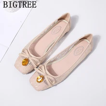 Обувь со стразами, женская обувь на толстой резиновой подошве, обувь harajuku, лоферы, женская обувь на плоской подошве с бантом-бабочкой, chaussures femme espadrilles