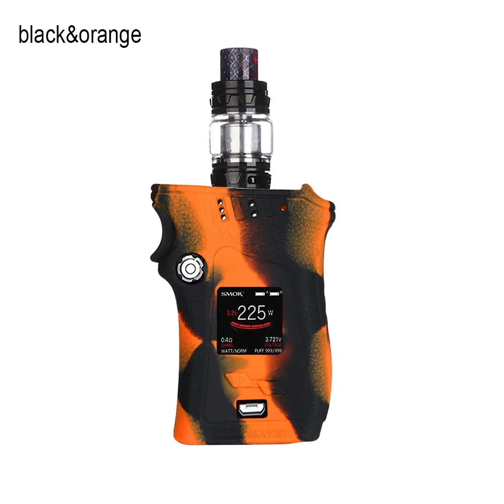 1 шт., новинка, защитный силиконовый чехол для SMOK MAG 225W TC KIT, чехол для правой руки, сменный защитный мягкий чехол - Цвет: black orange