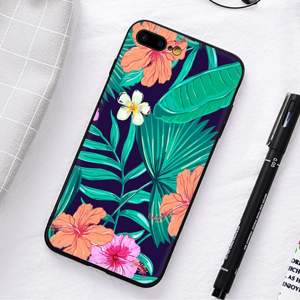 Soft TPU Case For iPhone X 7 8 Plus 6 6s Plus Cartoon Painted Back Cover For iPhone 7 8 X Plants Flowers Fundas Silicone Cover Soft TPU Case For iPhone X 7 8 Plus 6 6s Plus Cartoon Painted Back Cover For iPhone 7 8 X Plants Flowers Fundas Silicone Cover