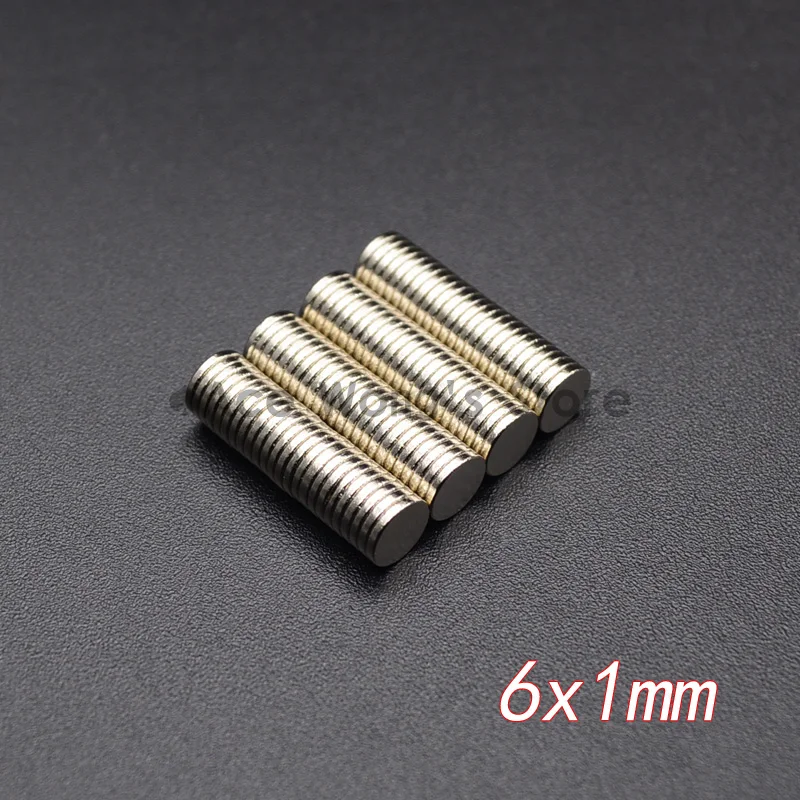 10 шт. неодимовые магниты 6x1 мм N35 супер мощная редкоземельных 6 мм x 1 мм маленький круглый магнит