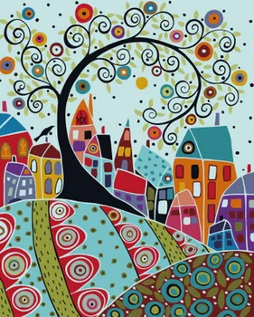 

Frameless oil painting by numbers paint by number for home decor canvas painting 4050 childhood