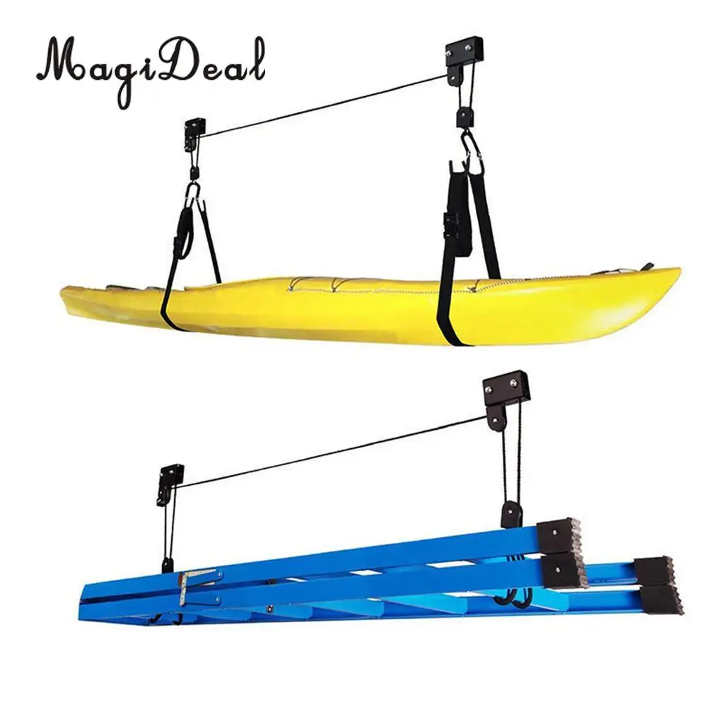 

MagiDeal High Quality 1Pc Canoe Boat Kayak Hoist Pulley System Bike Lift Garage Ceiling Storage Rack for Canoe Bicycle Storage