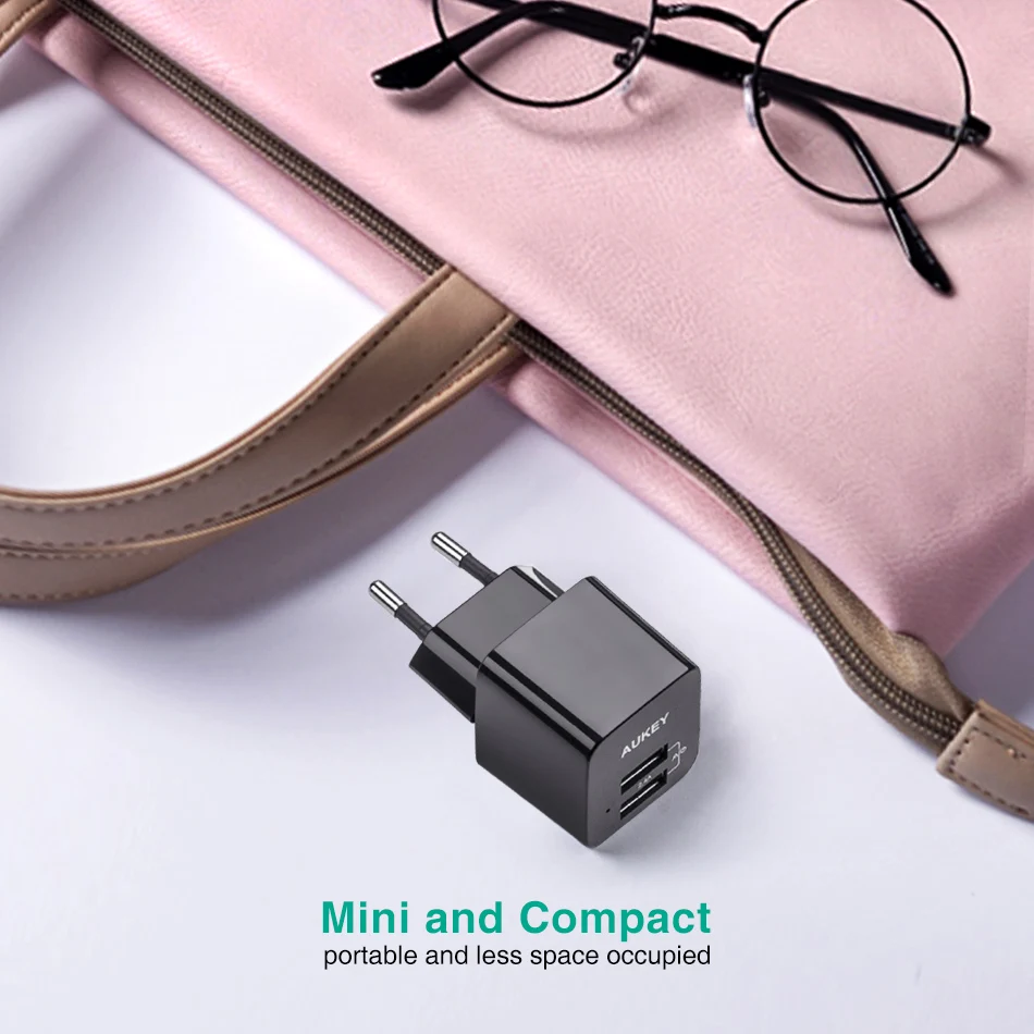 AUKEY мобильного телефона зарядное устройство 2.4A двойной порты мини стены быстрой