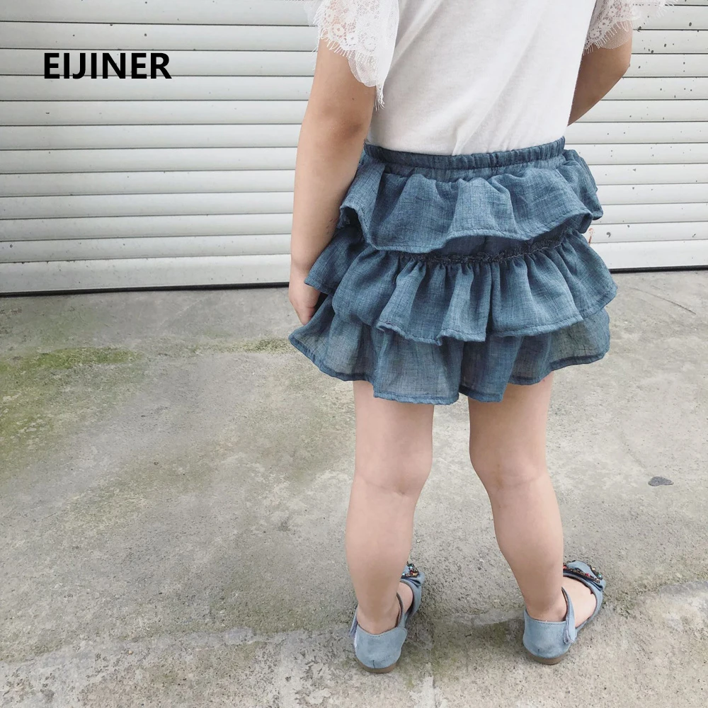 

Baby Girls Bloomers Shorts PP Shorts Summer Girls Lotus Shorts Children Solid Denim Shorts Casual Loose Pants for Kids