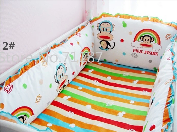 5 Pcs Kids Bedding Sets Baby Crib Bedclothes Orange 5 Pcs Kids Bedding Sets Baby Crib Bedclothes Orange Bear Sheets100 Cotton Boy Per In From Mother
