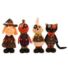 Kawaii Halloween Black Cat Pumpkin Doll Plush Toys Stuffed Plush Animals Halloween Toys For Children Kids Birthday Gift