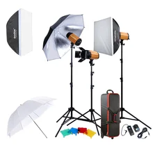 Godox 300SDI Professional Photography Lighting Lamp Kit Set with Light Stand Softbox Barn Door Trigger 300W
