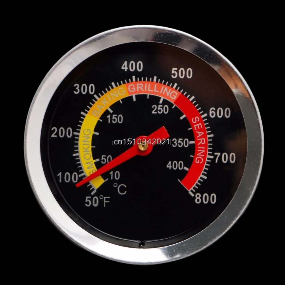 Stainless Steel 10 400degree BBQ Smoker Grill Thermometer Temperature