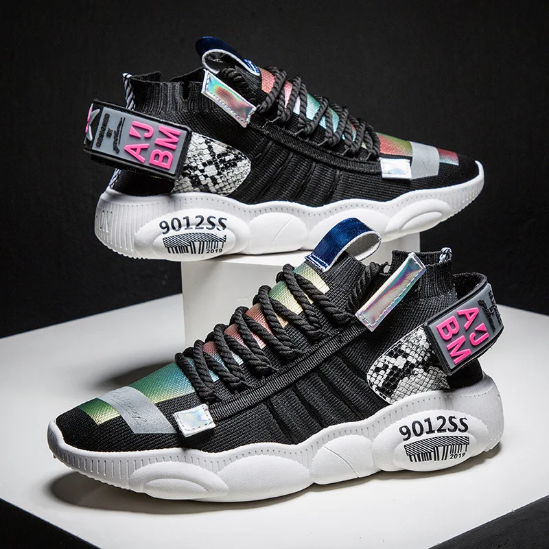 

Fashion sneakers shoes 2019 high street male casual shoes Air Mesh breathable casual shoes men casual platform shoes K4-05