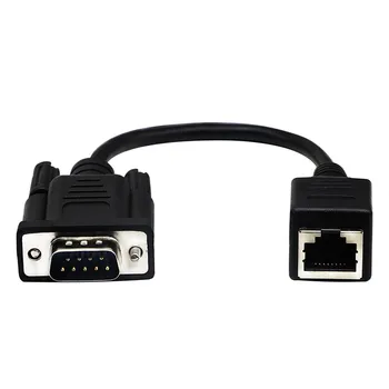 

DB9-RJ45 Cable VGA External Thread To RJ45 Internal Thread Extension Line Adapter Converter Cable Soft Line
