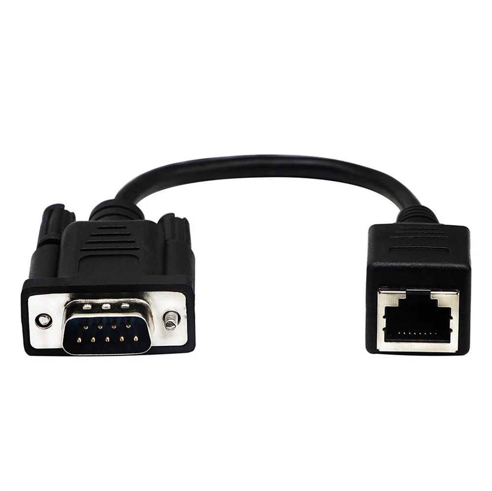 Кабель-переходник с внешней резьбой VGA на RJ45 кабель-удлинитель внутренней