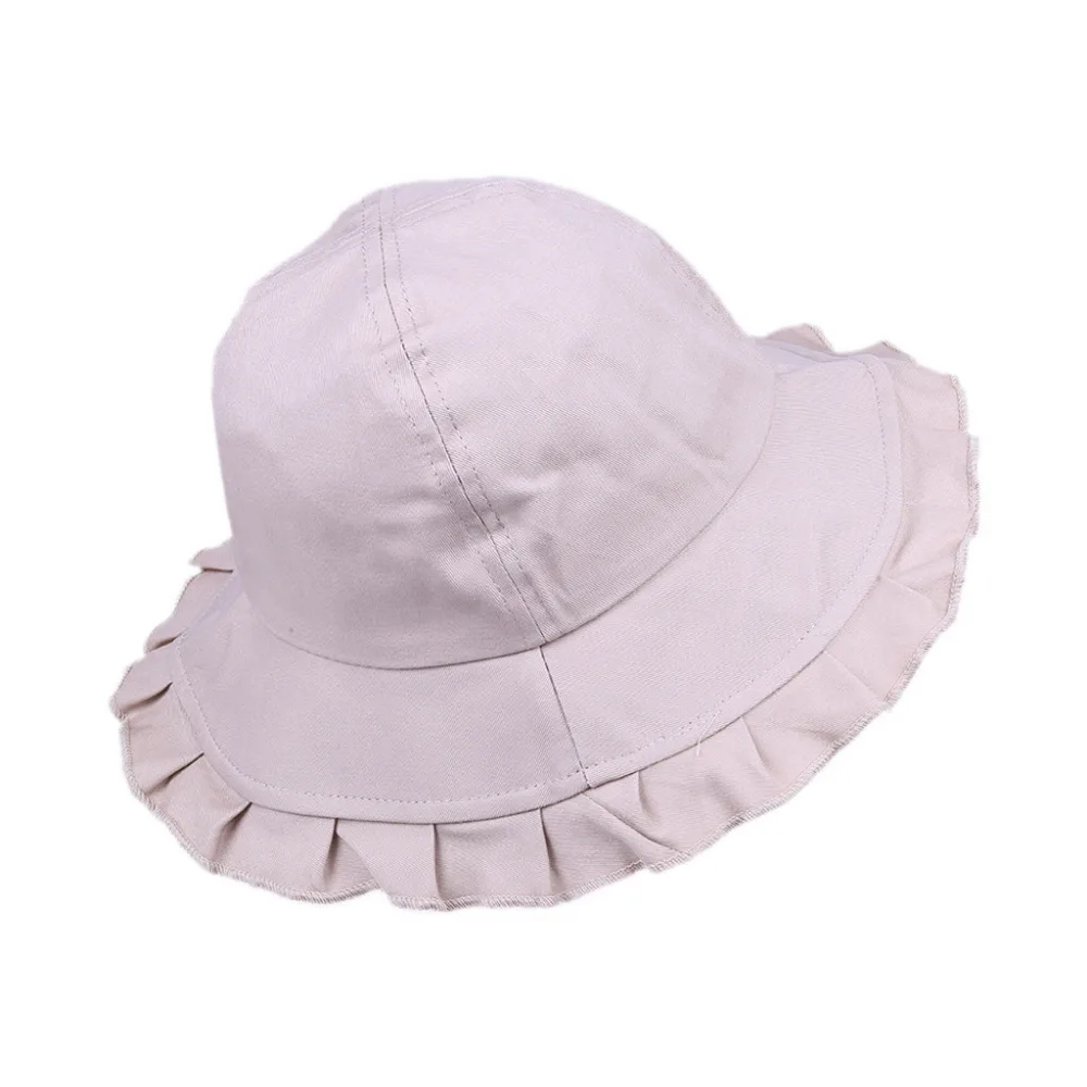 2019 Woman summer sunscreen pretty beach hat bow tie basin sexy beach hat cotton foldable seaside sportsbeach hat girl 40J5 (3)