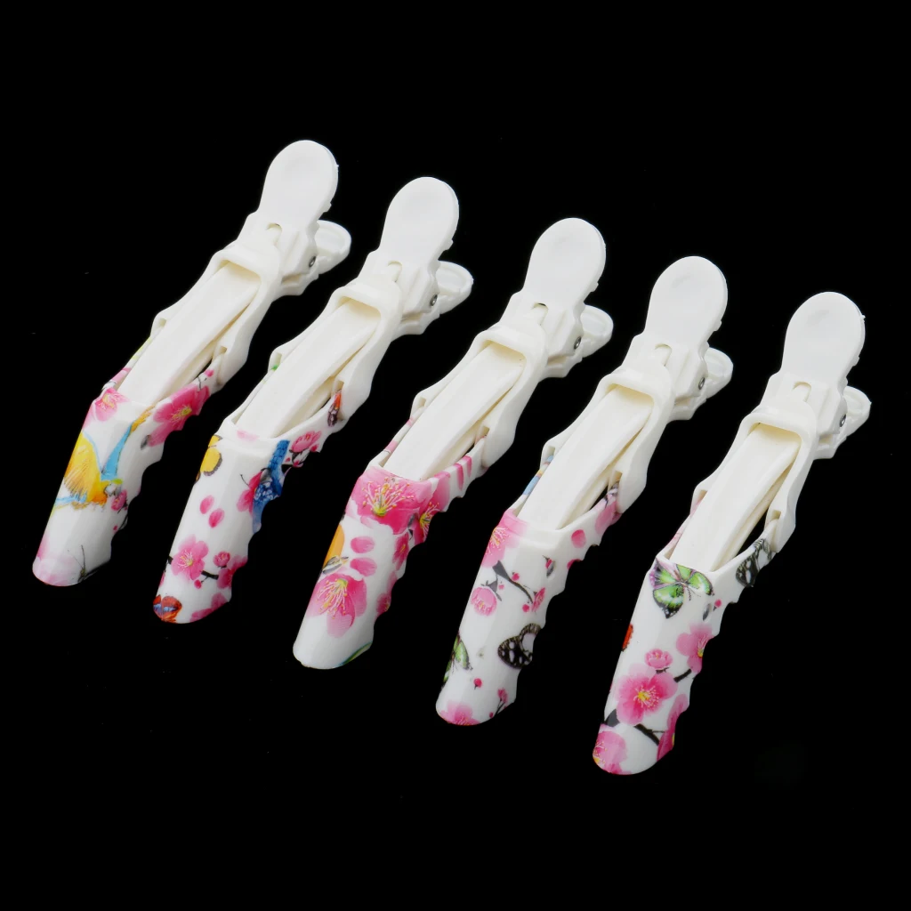 

5 Pcs Colorful Salon Alligator Hair Clamps Clips Crocodile Claw Barrettes Hairdressing Styling Hairpins Grips for Women Girls