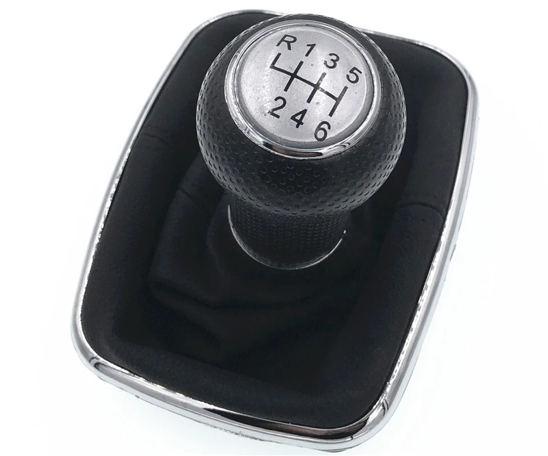 

6 Speed PU Leather Shifter Stick Gear Shift Knob With Dustproof Cover HZTWFC-13.10 For VW Golf GTi MK4 R32 Bora MK4 Jetta
