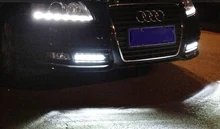 Front Fog Light Covers Lamp Masks Fit For Audi A6 C6 2009-2012