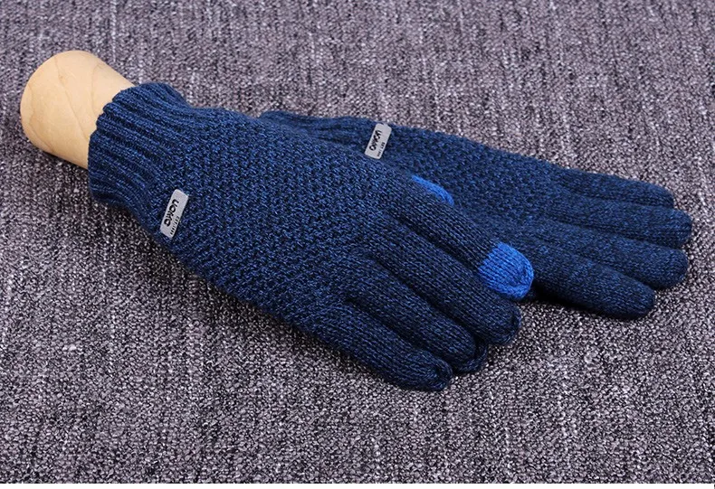 Realby 2018 Для мужчин теплые полный палец Multi Функция Сенсорный экран Перчатки Зимние кашемир толстый touch сотовый телефон перчатки B5030