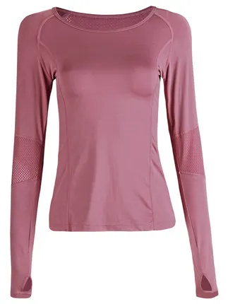 CX1903-Pink Спортивный Топ с длинным рукавом, топы для тренировок для женщин, рубашка для фитнеса, дышащая быстросохнущая женская рубашка для тренировок, одежда для йоги, спортивный топ - Цвет: CX1903-Pink