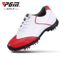 Pgm женская обувь для гольфа профессиональная женская дышащая Спортивная обувь на шнуровке нескользящая обувь с шипами AA51023