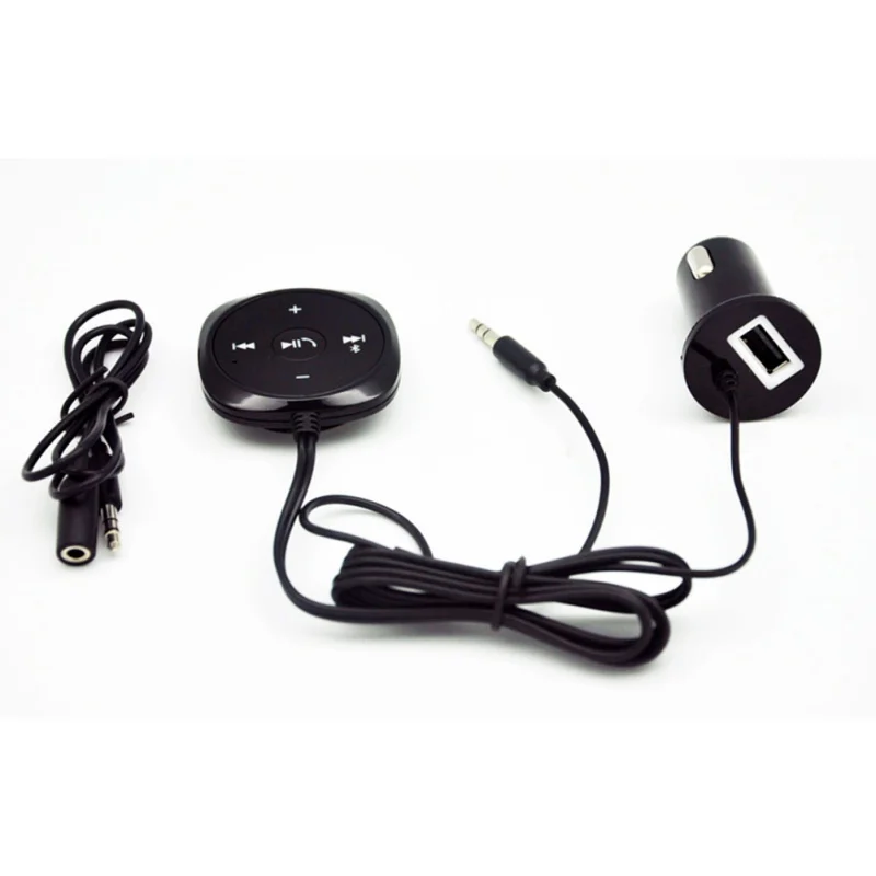 Bluetooth Aux беспроводной автомобильный комплект музыкальный приемник 3,5 мм адаптер громкой связи светодиодный автомобильный дополнительный громкоговоритель с USB Автомобильное зарядное устройство для телефона